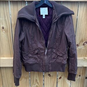 American Eagle Outfitters Brown Bomber Jacket